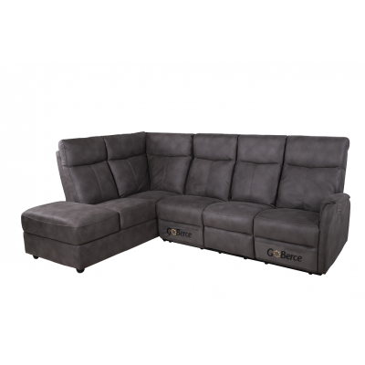 Power Reclining Sectional 6377 with left lounger (Hero 019)